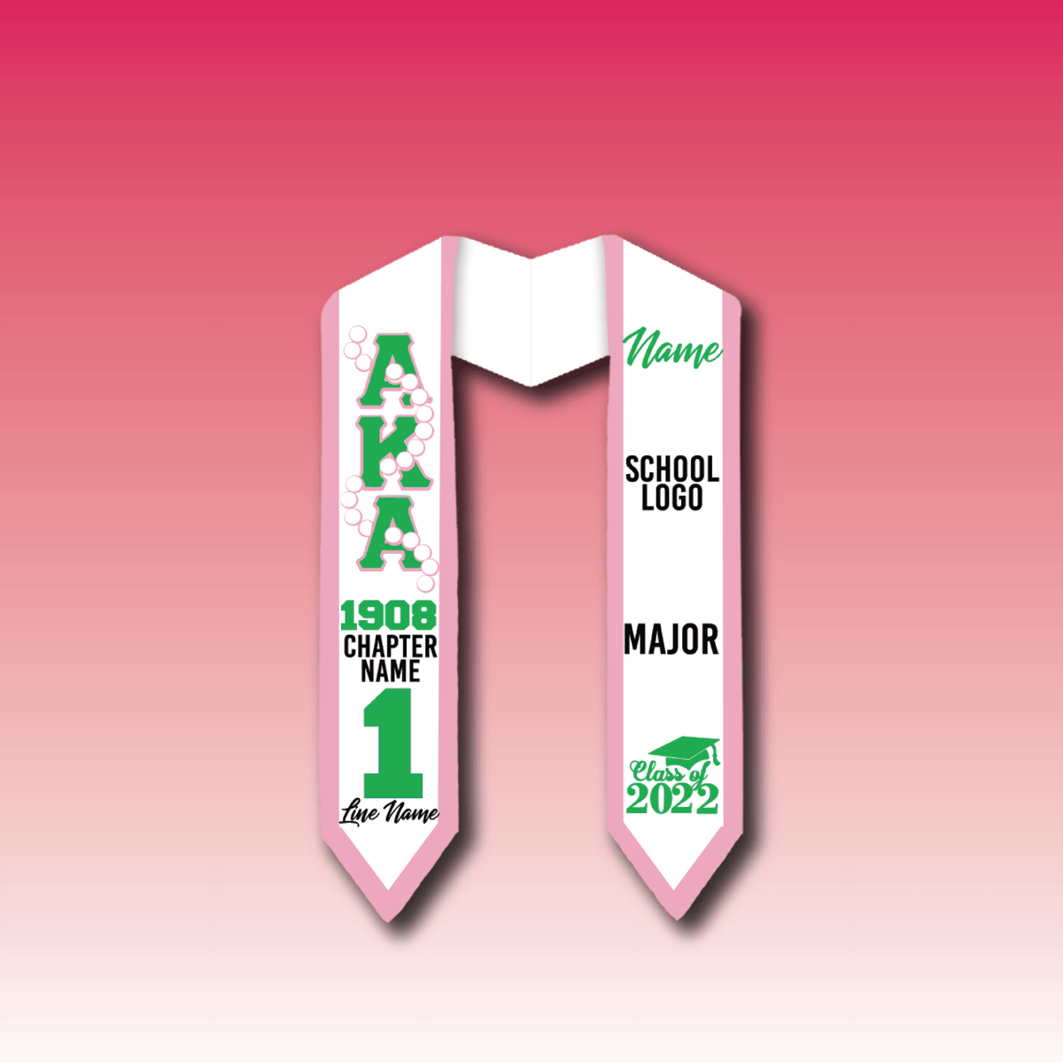 Pink Pearl Alpha Kappa Alpha Stole